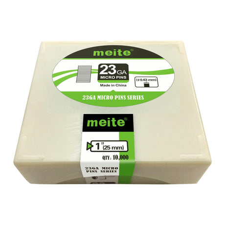 meite 23 Gauge Pin Nails, 1-Inch Micro Headless Pins for Pin Nailer - Copper Plated Pins Nails for Nail Gun, Ideal for Fine Woodworking and Trim Work (10,000 PCS) meite