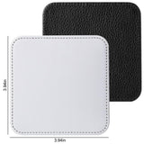 ZUYYON 10 Pcs Sublimation Coasters Blanks with Sewn Edge PU Leather Non Slip Blank Cup Mat Heat Transfer Cup Pad for Tabletop Protection DIY Crafts, 3.94 x 3.94 inches(Square) ZUYYON