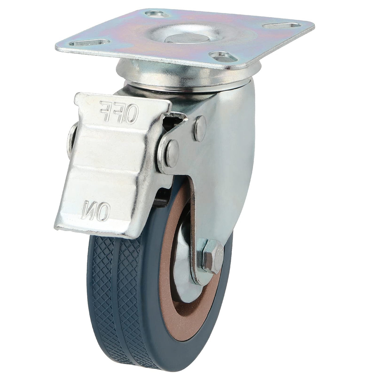 MOUYAT 8 Pack 3 Inch Caster Wheels Set, 880lb Capacity 4 with Lock Brake Heavy Duty Swivel Plate Casters, 360 Degree Caster Wheels for Furniture, Workbench, Movers Dollies MOUYAT