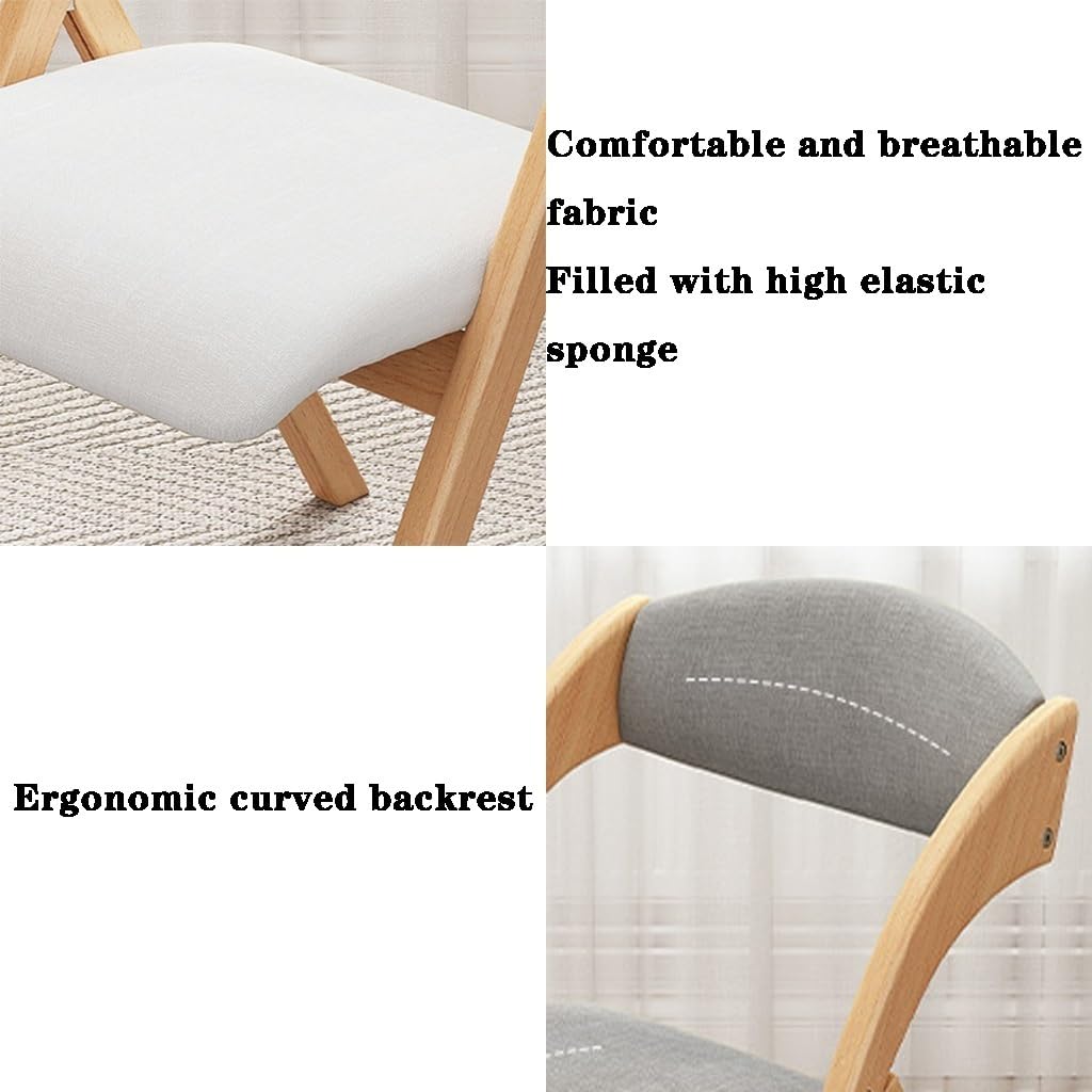 ZRAGEK Folding Chairs with Padded Seats,Home Comfortable Dining Chair Learning Chair, Single Comfortable Backrest Lounge Chair On The Balcony, Portable, Bearing 100kg ZRAGEK