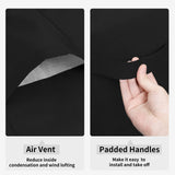 Easy-Going Stackable Patio Chair Cover UV Resistant Outdoor Chair Cover Waterproof Lawn Patio Furniture Covers Fits for 4-6 Stackable Dining Chairs (1 Pack-28Wx36Dx47H inch, Black) Easy-Going