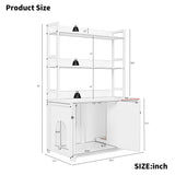 Litter Box Enclosure with 2 Storage Shelves Hidden Cat Litter Box Furniture with Scratch Pad, Indoor Cat House Kitty Box Washroom Cat Bookshelf Cabinet Retro Brown Hipicute