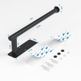 ASTOFLI Paper Towel Holder Under Cabinet, Self Adhesive and Drilling Paper Towel Holder Wall Mount for Kitchen, Black Paper Towel Holder SUS304 Stainless Steel ASTOFLI