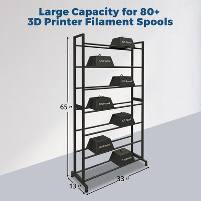 ARTINRACK 3D Printer Filament Rack, Heavy Duty Storage Shelves for 3d Printing Filaments, Large Capacity Filament Storage for 3D Printing Business (7 tier)