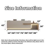 Reception Desk - Modern Front Desk, Checkout Counter, Retail Counter with Hidden Lighting, Customizable Logo, No Assembly Required, Perfect for Professional Spaces (84") ZGNBSD