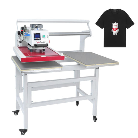 InkSonic Dual Platen 16x24 Heat Press Machine with Pneumatic Sliding System, Automatic Pressing, Auto Press for Sublimation & DTF on Shirts and Fabrics INKSONIC