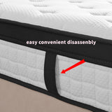 Lxvunan Twin Mattress, 10 Inch Mixed Mattress, Individually Packaged Bag Spring Mattress, Breathable and Comfortable, Pressure Relief, Containing Gel Memory Foam, Suitable for Various Bedsteads Lxvunan