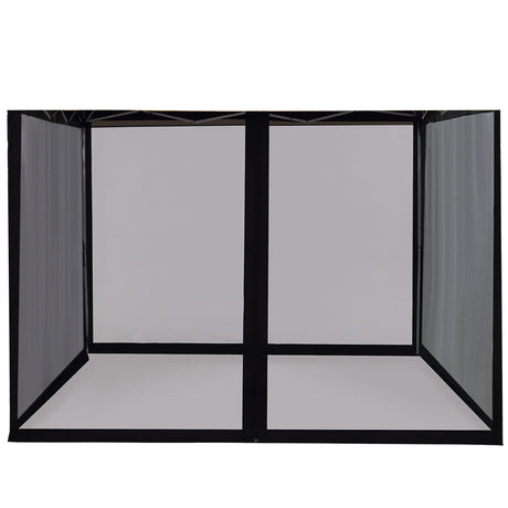 WenHaus 10'x10' Mosquito Netting for Patio with Zipper, Outdoor Replacement Mesh Sidewall Netting for Porch/Patio/Canopy/Gazebo (Mosquito Netting Only, Black) WenHaus