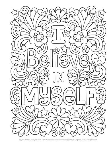 Notebook Doodles Girl Power! Coloring & Activity Book (Design Originals) 32 Inspiring, Beginner-Friendly Art Activities to Boost Confidence & Self-Esteem in Tweens, on High-Quality Perforated Paper