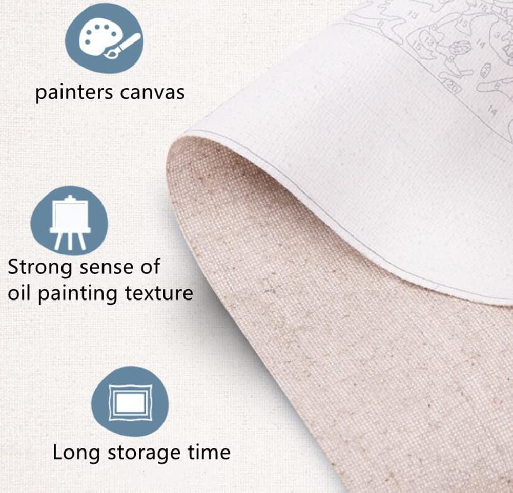 CaptainCrafts Paint by Numbers Kit for Adults Flowers Paint by Numbers Frameless Canvas Art DIY Oil Painting House Decor 16x20 INCH Mouthwatering Flowers (Frameless) CaptainCrafts