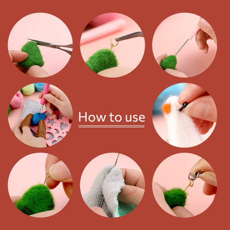 50 Colors Needle Felting Kit, 185 Pcs Needle Felting Tools and Supplies with Wool Roving, Needle Felting Starter Kit for Beginners with Felting Needles, Felting Mad for Diy Hand Craft Home Decoration ZXIIXZ