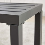 Metal Garden Bench for Outdoors, Set of 2, Grey Outdoor Benches Slats for Patio, Patio Backless Bench,Dining Bench for Porch, Lawn, Balcony, Backyard and Park Stabrech