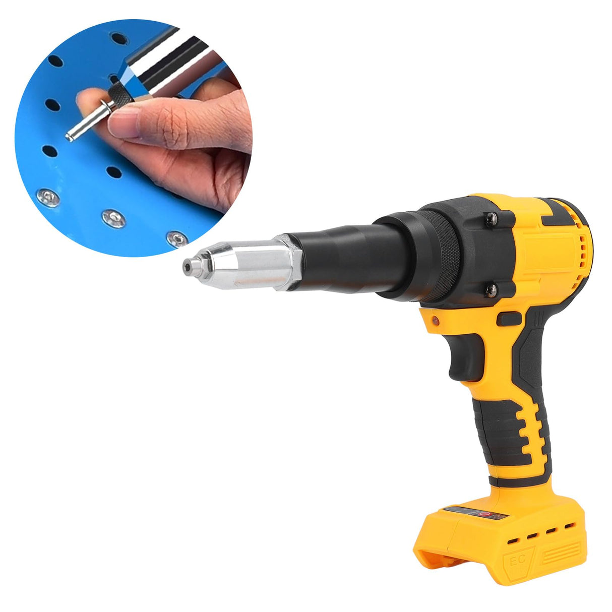Garosa Cordless Rivet Tool 3.2‑4.8mm 20V Brushless Electric Rivet Gun Automatic Rivet Gun Rivet Insert Installation Tool with LED Light for DCB206 DCB207 DCB208 Battery Garosa