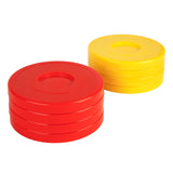 Champion Sports Shuffleboard Game Set, 2 Cues, 8 Pucks, Chalk - Outdoor Games for Adults and Family Red Champion Sports