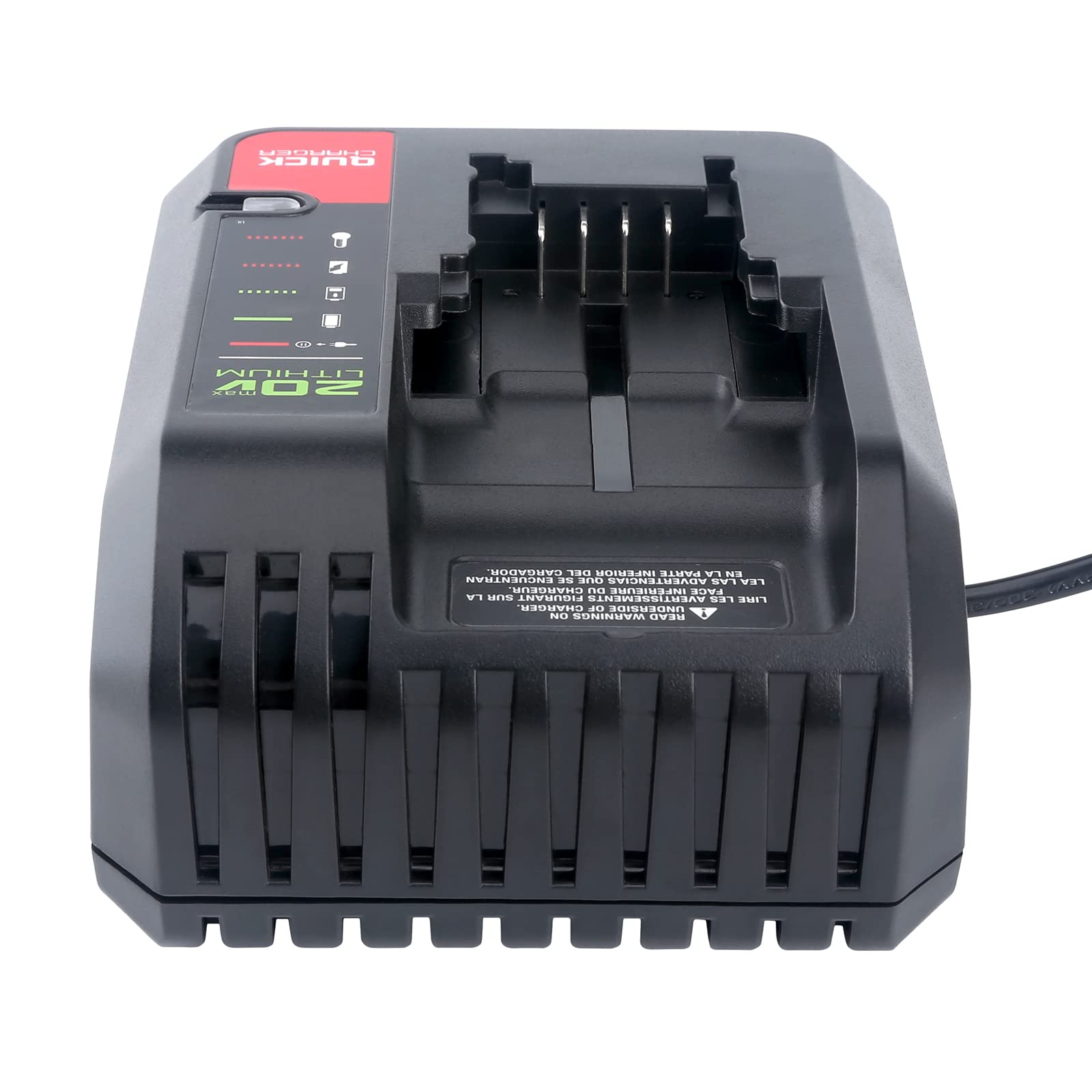 Elefly 20V Battery Charger PCC692L Compatible with Porter Cable 20V Lithium Battery PCC680L PCC685LP and Compatible with Black Decker 20V Battery LBXR20 LB2X4020 - WoodArtSupply