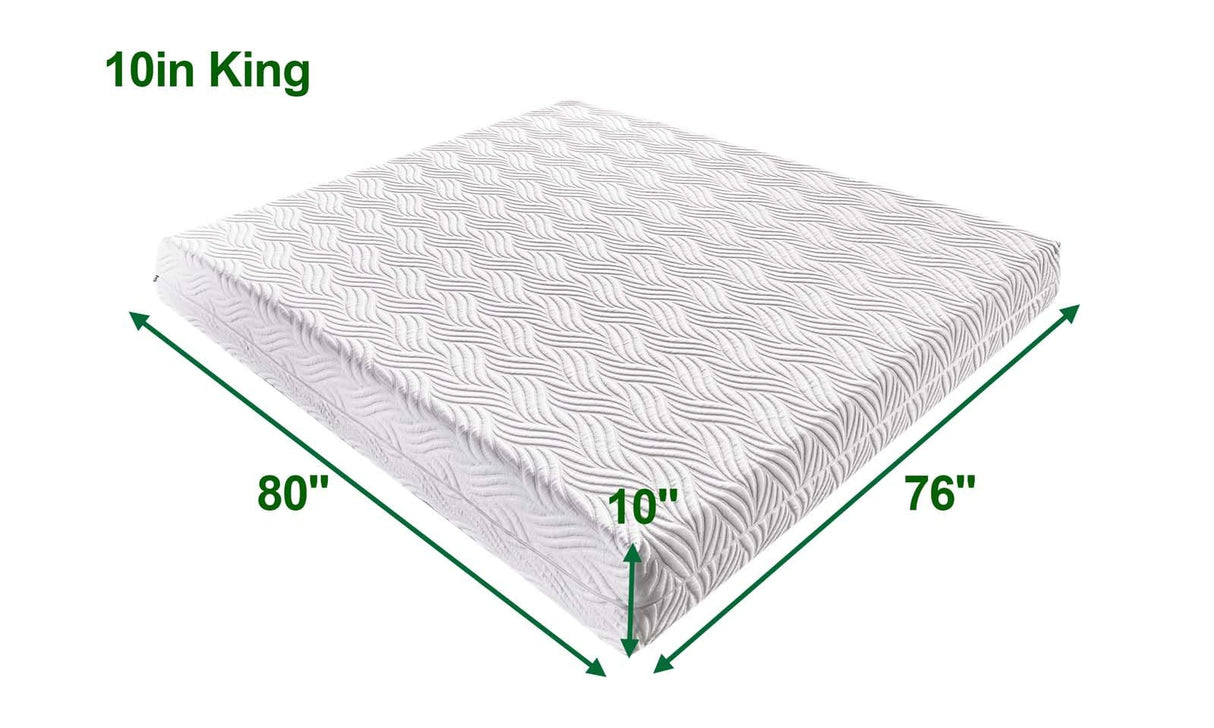 10 Inch King Memory Foam Mattress, Gel Foam Mattress with Breathable Cover, Bed in Box CertiPUR-US Certified, Covered Mattress Covered Mattress MTSVMP