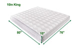10 Inch King Memory Foam Mattress, Gel Foam Mattress with Breathable Cover, Bed in Box CertiPUR-US Certified, Covered Mattress Covered Mattress MTSVMP