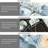 67 Inch Patio Lounge Chair, Rocking Chair Sofa, Indoor/Outdoor Floral Printed Lounger with Ties and Top Cover Non-Slip High Back Chair Cushions (Style 14) Shapeazy