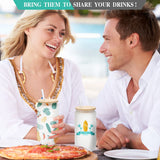 WHEATHUSK 12 Pack Sublimation Glass Cups Frosted 16oz Blanks Beer Can Borosilicate Glasses Tumbler with Bamboo Lids and Straws for Beer, Juice, Soda, Iced Coffee, Drinks WHEATHUSK