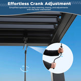 10'×13' Outdoor Louvered Pergola, Aluminum Outdoor Louvered Pergola Patio with Adjustable Roof for Outdoor Deck, Backyard, Garden (10X13FT) GS CHIER