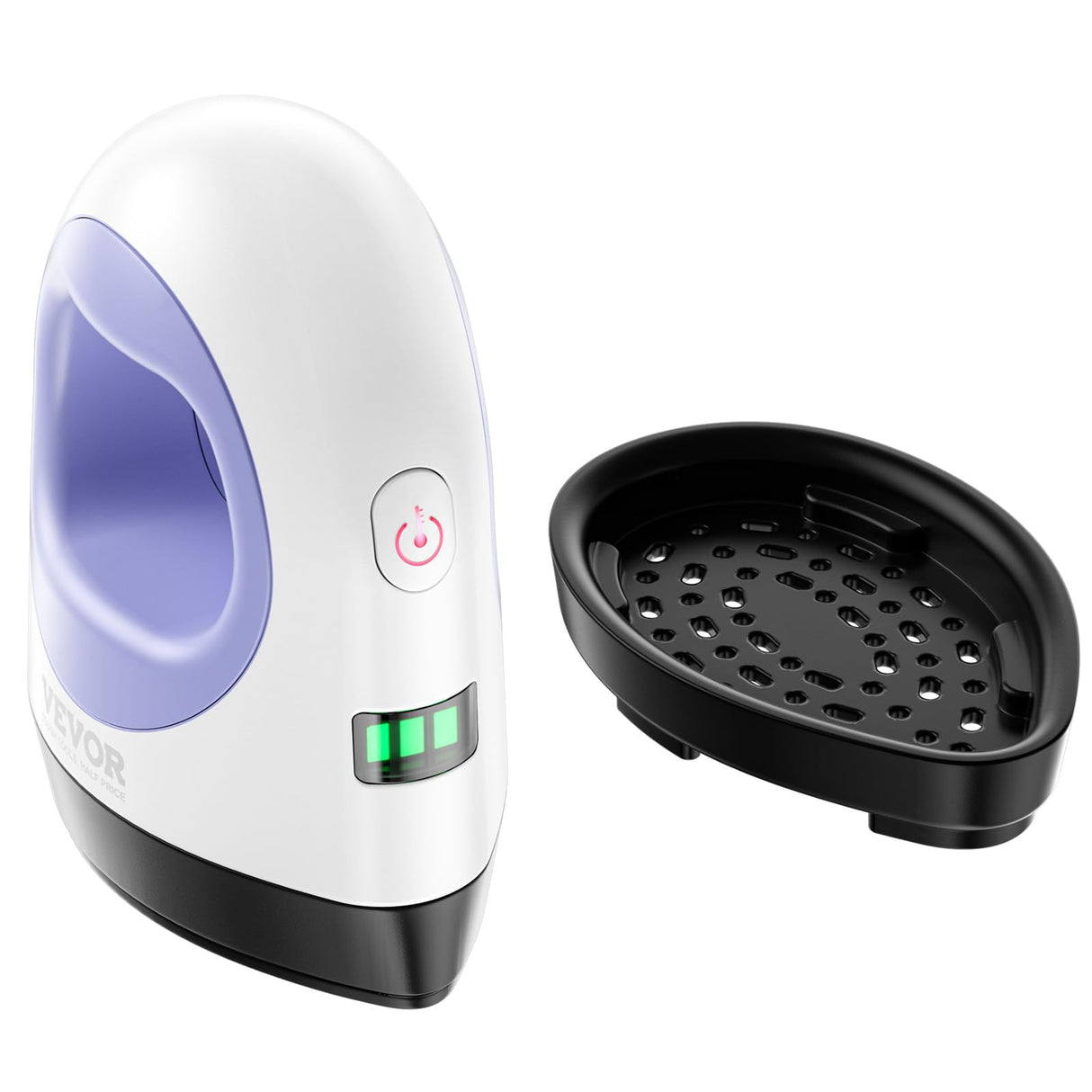 VEVOR Mini Heat Press - Small Heat Press Machine - 3 Heat Settings and Auto-Off - Portable Heat Transfer Machine - Sublimation Machine for T-Shirts/Hats/Coasters/Bags (White Blue) VEVOR