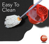 RESILIA - Large Under Grill Mat - Black Diamond Plate, 72 x 48 inches, 12-inch Splatter Protection Lip, for Outdoor Use RESILIA