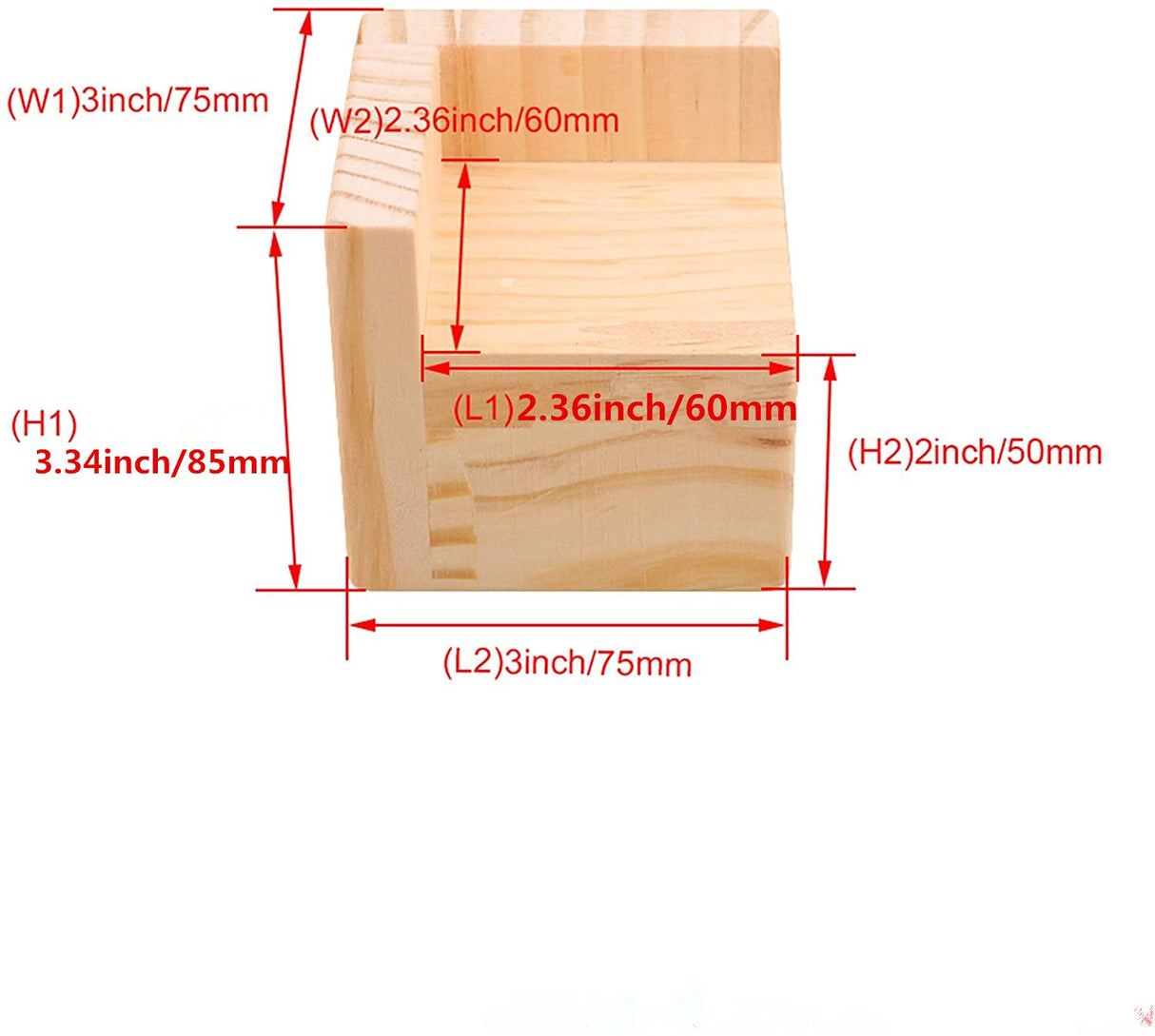 Set of 4 Bed Risers Furniture Square Risers 2 Inches Height Heavy Duty Unfinished Solid Wood Furniture Legs Bed Lifts Furniture Legs for Sofa Couch Metany