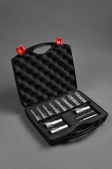 Annular Cutter Set Carbide TCT 13 pcs JESTUOUS 3/4 Inch Weldon Shank 1-3/8 Cutting Depth and Cutting Diameter from 1/2 to 1-1/8 Two Flat Bit for Drill Press with 2 Pilot Pins JESTUOUS