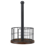 YINMIT Paper Towel Holder Countertop, Standing Paper Towel Roll Holder for Bathroom, Paper Towel Rack with Heavy Duty Wooden Base for Kitchen Counter, Fits Standard or Jumbo-Sized Rolls YINMIT