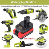 Replacement for Ryobi 18V Lithium-Ion Battery Adapter for Ryobi 18V One+ Cordless Tool, Compatible with Black+Decker/ Porter-Cable/Stanley 20V Lithium Battery Convert to Ryobi 18V Lithium Battery P108 QINIZX