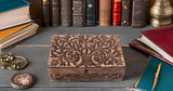 Great Birthday Gift Handmade Decorative Wooden Jewelry Box Tree Of Life Carving Jewelry Organizer Keepsake Box Treasure Chest Trinket Holder Watch Box Storage Lock Box Housewarming Gifts The Great Indian Bazaar