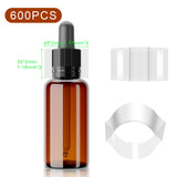 600 Pcs Shrink Wrap Perforated- Sublimation Shrink Sleeves for Dropper Bottles, Essential Oil Bottles, Lip Gloss Tubes(Clear,45x23mm, Diameter 3/4 to 1 Inch) JINUYYNA