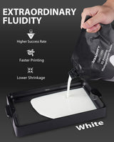 Aceaddity Elite Series 3D Printer Resin 405nm Photopolymer Resin LCD/DLP UV-Curing High Precision 3D Printing Liquid Compatible with 8k 3D Printer (White, 1000g+1200g) Aceaddity