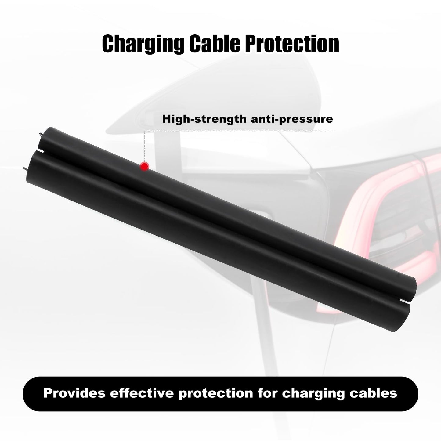 RYANSTAR RACING EV Charging Cable Protector Garage Door Pass Through Shield EV Electric Car Charging Cable Cord Protector Cover Large Size Compatible with All Tesla Rivian Charger