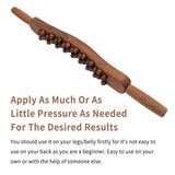 Goodtar Guasha Wood Stick Tools Wooden Therapy Scraping Lymphatic Drainage Massager, Double Row 34 Beads Point Treatment Gua Sha Tools for Back Leg, Anti-Cellulite and Pain Relief(Two Row,34 Beads) Goodtar