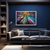 Bgraamiens Puzzle-Forest Under Starry Night-1000 Pieces Gradient Magic Colorful Puzzle for Adult,Hard Challenge Puzzle for Adult Bgraamiens