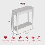 Safdie & Co Rustic Farmhouse Entry Table, Brown Solid Wood Console Table, Use As Doorway Table, Hallway Desk, or Accent Furniture for Decorating Safdie