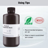 ELEGOO 3D Printer Resin, 405nm Fast UV Curing Standard Photopolymer Resin, High Precision, Non Toxic 3D Resin for Saturn 4/Saturn 3/Mars 5/Mars 4, LCD/MSLA/DLP 3D Printing, Translucent 1000G Deeplee