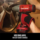 CRAFTSMAN V20 RP 1/2 inch Cordless Impact Wrench Kit, Brushless, 4Ah Battery and Charger Included (CMCF900M1) CRAFTSMAN