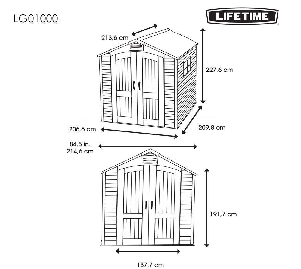 Lifetime 7' X 7' Outdoor Storage Shed Lifetime