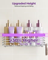 ODesign Shower Caddy 3 Pack SUS304 Stainless Steel-No Drilling-Shower Bathroom Shelves Rack,Rustproof Wall Mounted,Adhesive Shower Shelf Basket Organizer-Silver ODesign