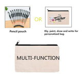 LifeUnite 10 PCS Canvas Makeup Bag Cosmetic Pouch Blank Zipper Bag-9.1 × 5.9 inch LIFEUNITE