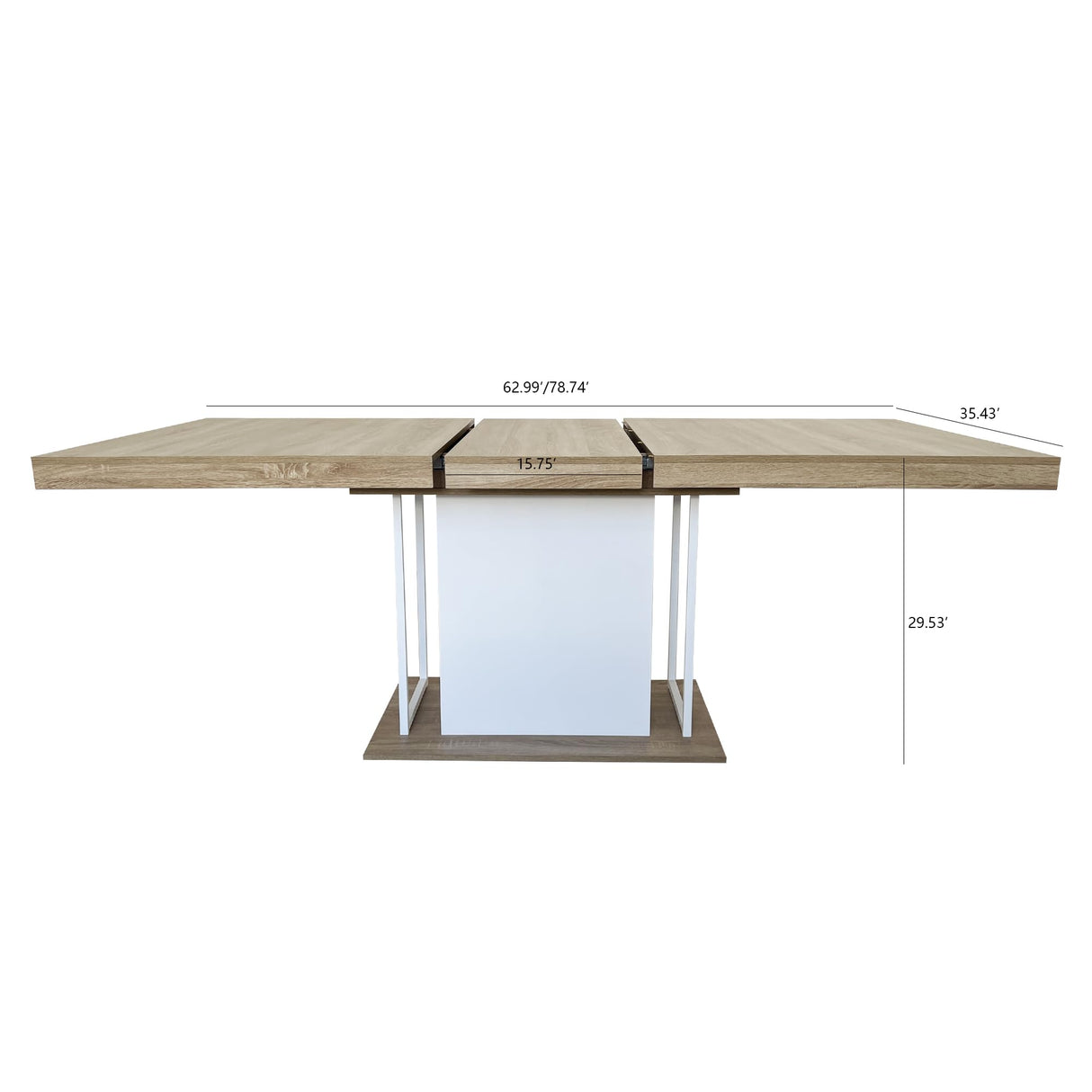 KEIKI Extendable Dining Table for 6-10 People, Dining Room Table for Gatherings, Living Meeting Room KEIKI