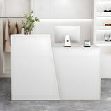 IEHFDCA Retail Reception Desk with Storage, Modern Checkout Counter for Store, Anti-Scratch Front Desk for Salon, Boutique, Cafe – Easy Assembly B 45.3" x 16.5" x 39.4" IEHFDCA