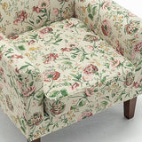 Container Furniture Direct Contemporary Accent Arm Chair with Birch Wood Frame and Velvet Upholstery, Armchair for Office and Living Room Decor, Removable Cushions, 04 Printed Fabric Container Furniture Direct