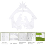 VINGLI Large Outdoor Nativity Scene, Holy Family Nativity Set Yard Sign, Weather Resistant Christmas Decorations Display for Front Yard, Lawn and Church VINGLI