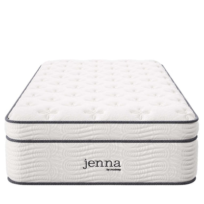 Modway Jenna 14” Innerspring Pillow Top Twin Mattress With Individually Encased Coils