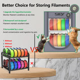 3D Printer Filament Storage Box with Hygrothermograph,Dustproof and Waterproof Storage Box Isolate Pets for Storage Double Layer Storage Rack and Easy to Store 20 roll Pack Cregrant3D