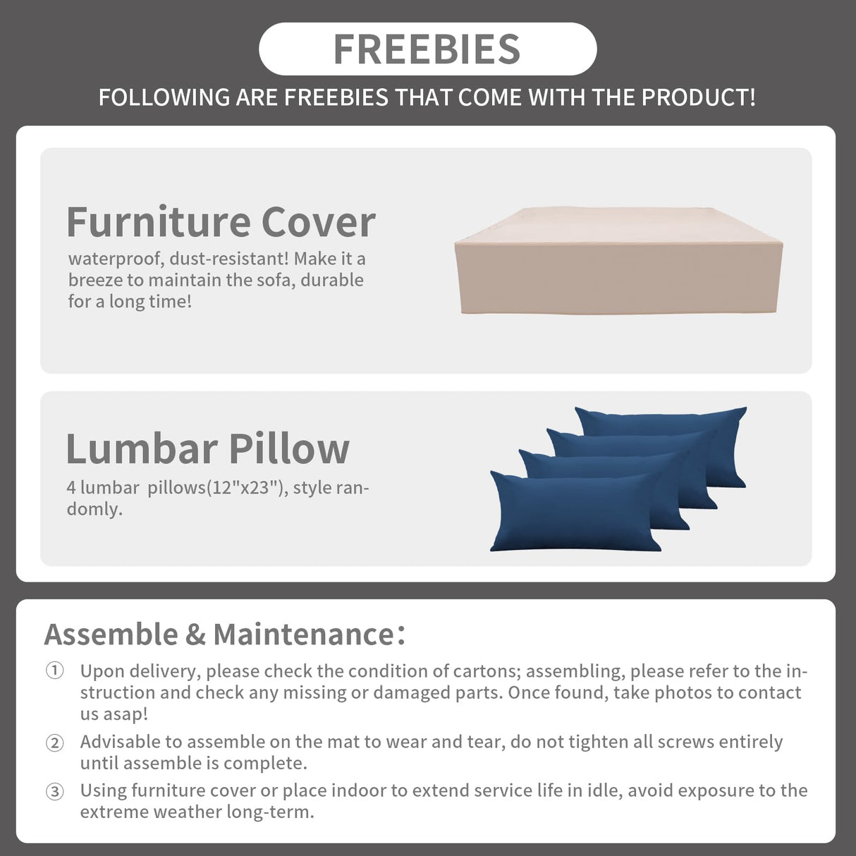 Rattaner 9 Pieces Outdoor Sectional All-Weather Wicker Patio Furniture Set Patio Sectional and Glass Patio Table Non-Slip Cushions and Waterproof Covers, Navy Blue Rattaner