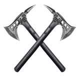 JXE JXO Camping Axe, Throwing Tactical Tomahawk with Spike, Survival Hatchet with Sheath, Nylon Fiber Handle for Outdoor Survival Hiking Camping （2 Pack） JXE JXO